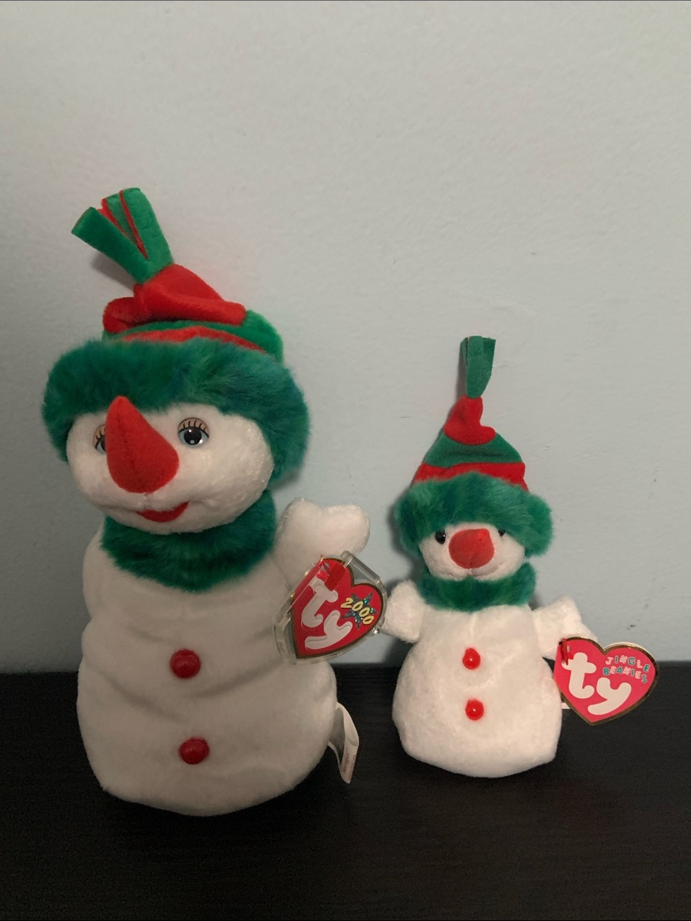 Ty Snowgirl 7 and 5 inch Beanies